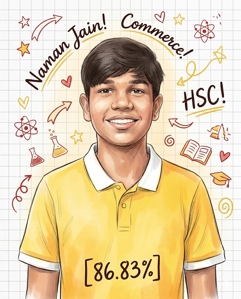 Naman Jain Commerce HSC result 2026